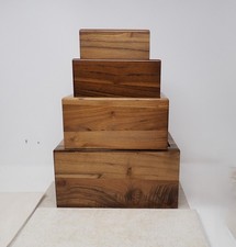 Case of 48 Hand Carved Wood Boxes Pet Urns Memorial