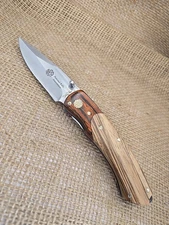 Stone River Ltd NRA Liner Lock Thumb Stud Pocket knife Wood Scales Belt Clip