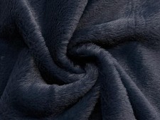 Luxury Short Plush Super Soft Faux Fur Fabric Material NAVY BLUE