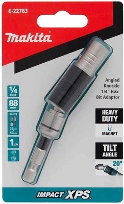 Makita Impact-XPS Angled Knuckle 1/4"Hex Bit Adaptor 1 Piece E-22763 - image 1 of 3