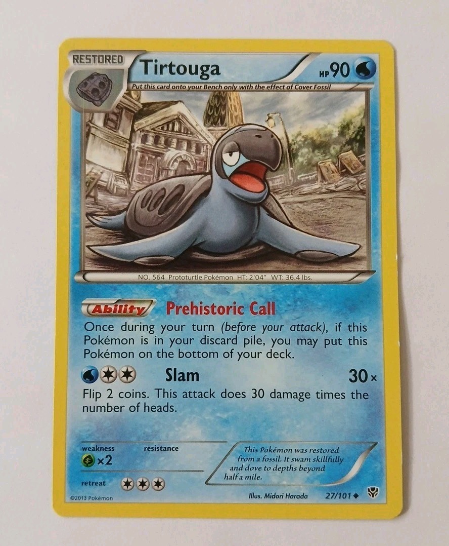 Tirtouga 27/101 Plasma Blast Regular Pokémon TCG Uncommon