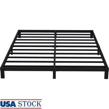 Metal Bed Frame Easy Assemble Mattress Support Noise Free Minimalist Design New
