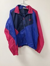 Nike Vintage 90s Neon Windbreaker Jacket Color Block Full Zip Lightweight Medium