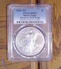 2026-W BU American Silver Eagle .999 Silver PCGS MS69 West Point (452)