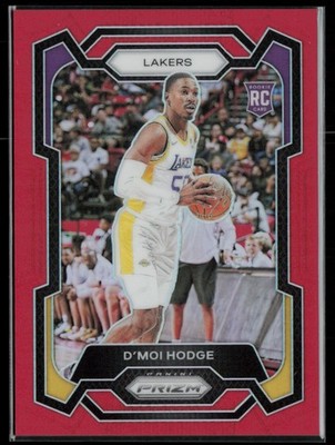 2023-24 Panini Prizm Red Prizm D'Moi Hodge RC 18/299 Los Angeles Lakers #298