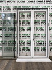 THIN NARROW FRENCH DOORS WHITE TALL EXTERNAL EXTERIOR DOUBLE GLAZED METAL USED