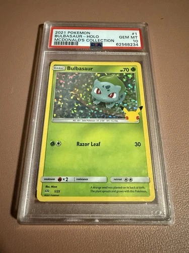 2021 Pokemon McDonald's Collection Gem Mint PSA 10 Bulbasaur Holo #1