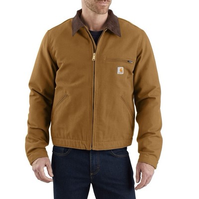 Carhartt Detroit Duck Blanket Lined Tan Brown Jacket Work Coat