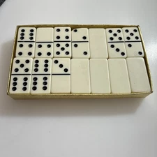 VTG Pleasantime Domino Solid Opalene  Jr Club Size Double Six 28 Pc za4