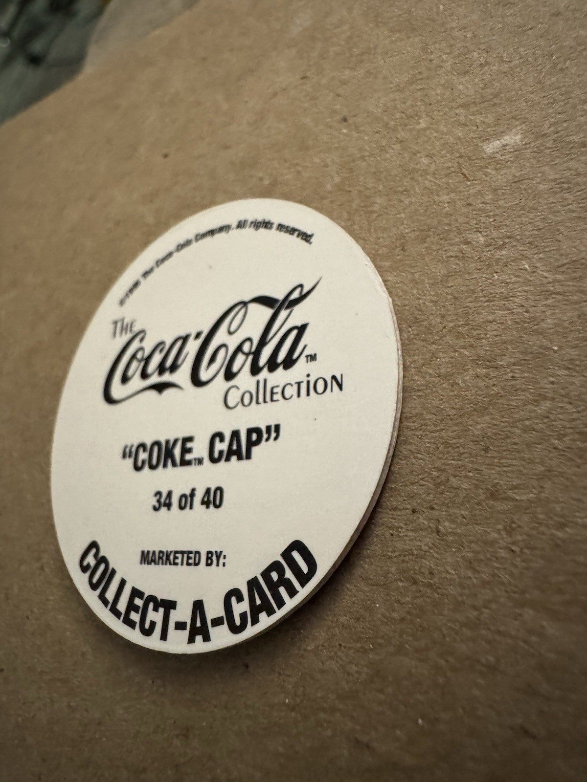 1995 Coca Cola Collection Blue Green Spots Pog Coke Cap 34 Of 40 