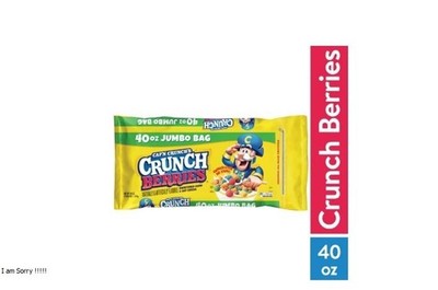 Cap n Crunch s Crunch Berries cereal, mega 40 oz bag, sweet and crunchy