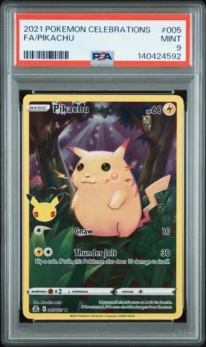 2021 Pokemon Celebrations - Pikachu Full Art FA #005 - PSA 9
