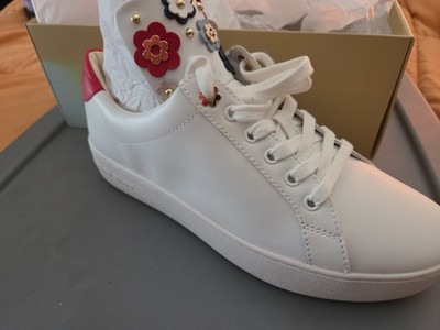 Michael Kors Mindy Leather Sneaker Lace-up Brand NEW Floral Sneaker Auth Size 9
