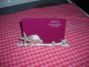 Amos Pewter Picture Holder - Driftwood & seashells