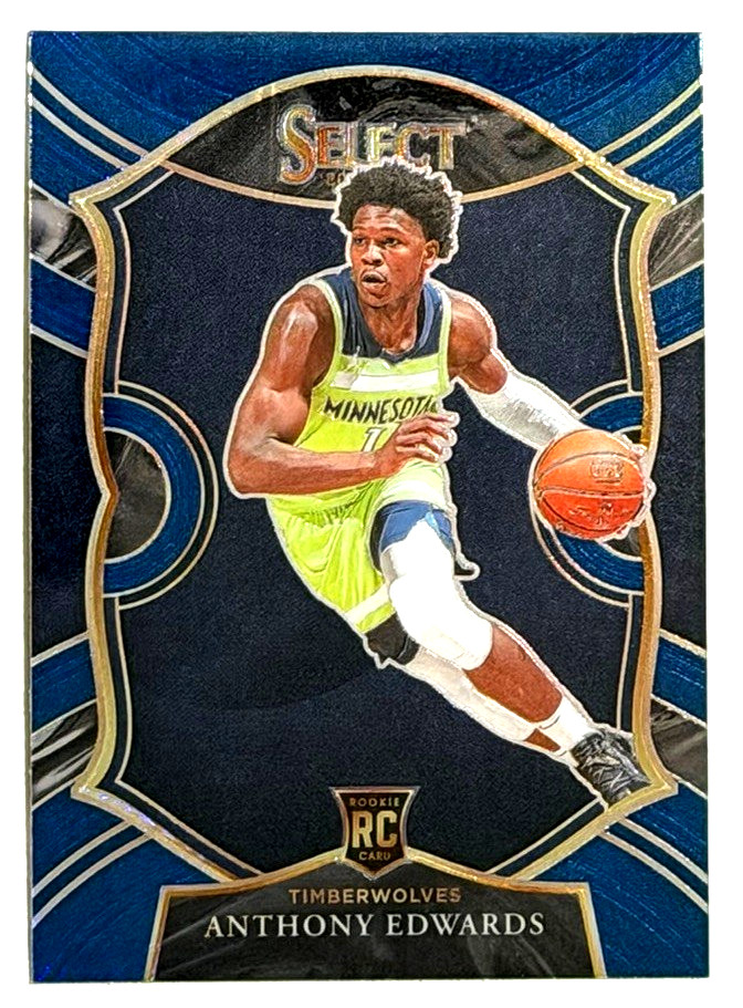 2020-21 PANINI SELECT ANTHONY EDWARDS ROOKIE CARD RC BLUE CONCOURSE PRIZM