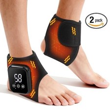2pk Electric Foot Ankle Massager Heating Vibration  hot Compression Pain Relief