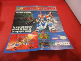 Metal Storm (Nintendo NES) COMPLETE w/ Box manual game poster WORKS!