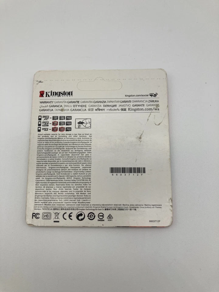 Kingston 32GB Class 4 MicroSDHC Card Flash Memory with SD Adapter 32GB - Image 2 of 2