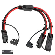 10AWG SAE Y Splitter Connector Cable, SAE 1 to 2 DC Power Automotive Extension C