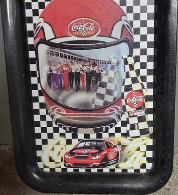 Coca-Cola NASCAR Racing Family Tray with Helmet and Car Design