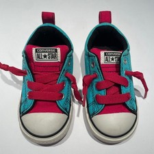 Converse Chuck Taylor All Star Teal Pink Infant Sneakers 747663F Size 6 US