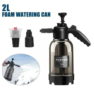 #ad 2L Hand Pump Foam Sprayer Car Wash Snow Foam Gun Pressure Relief Valve Bottle $17.99