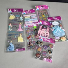 NEW LOT EK Success Disney Princess Scrapbook Stickers Phrase Tiles Cinderella...