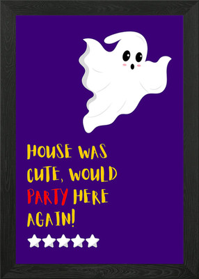 Niedliche Geisterparty Rezension gerahmtes Wandbild Poster Leinwanddruck Bild