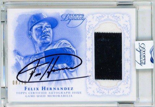 2015 Topps Dynasty Felix Hernandez On Card Auto Game Used Patch /10 Sealed MLB