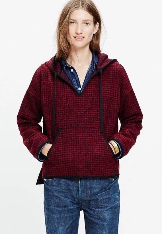 Madewell pullover top plaid sweater Womens Medium