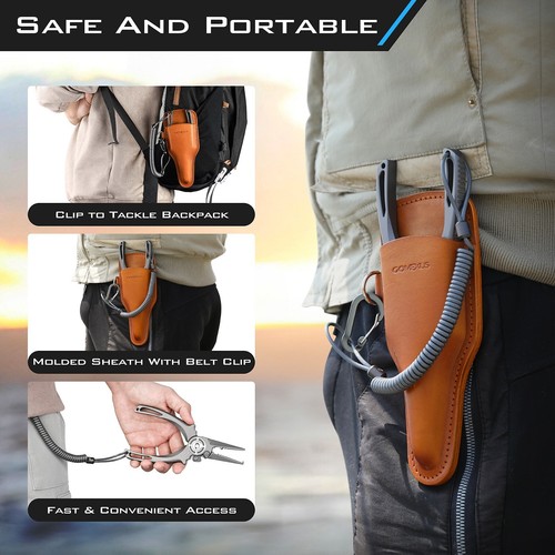 Gomexus Plier X Titanium Fishing Pliers 7'' with Leather Sheath - Bild 12 von 12