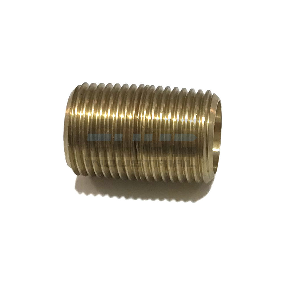 BRASS CLOSE NIPPLE 3/8" MALE NPT MNPT FUEL/AIR/WATER/OIL/GAS WOG