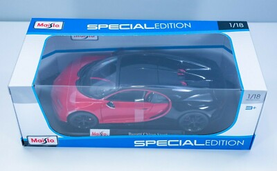 Maisto 1:18 Diecast Model Special Edition - Bugatti Chiron Red / Black