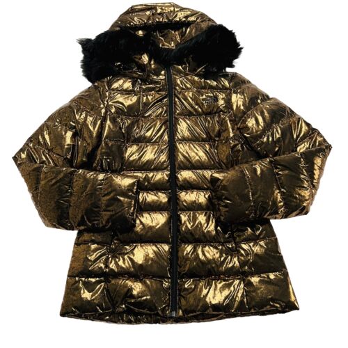 The North Face Women’s Puffer Jacket Small S Foil Metallic Copper - Picture 1 of 4