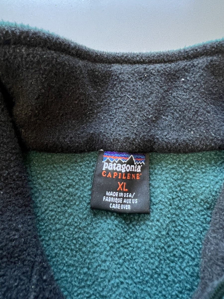 Vintage 90s Patagonia Capilene Green Fleece Half Zip Vintage 90s Patagonia Capilene Green Fleece Half Zip