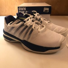 K-Swiss Men's Ultrashot 2 Tennis Shoe White/Limoges/Sharp Green, 8 