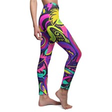 Bright Colorful Women's Cut  Sew Casual Leggings AOP 