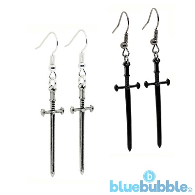 Bluebubble KNIGHT SCHOOL Earrings Gothic Adventure Fancy Dress Excalibur Legend