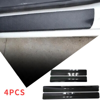4PCS Carbon Fiber Car Door Plate Sill Scuff Cover Anti Scratch For Honda Accord