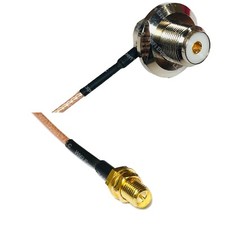 RG316 UHF Female Angle Bulkhead to RP-SMA FEMALE RF Cable Rapid-SHIP LOT