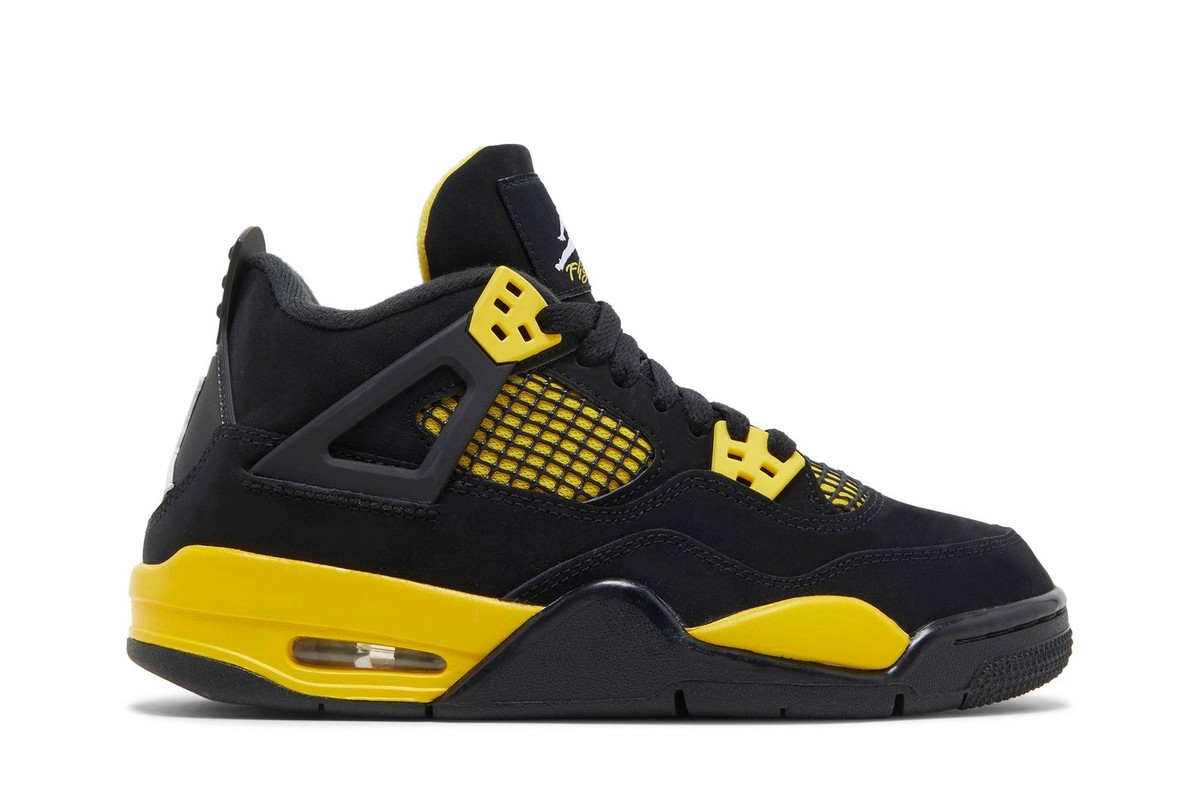 Air Jordan 4 ブラック/イエロー サンダー Air Jordan Air Jordan 4 Retro GS 'Thunder' 2023 408452-017