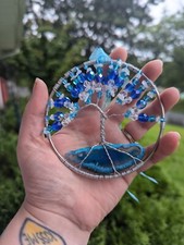 Blue Agate Beaded Tree Of Life