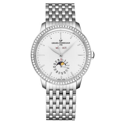 GP Women's '1966' Full Calendar Diamonds Silver Dial Automatic 49535D11A131-11A