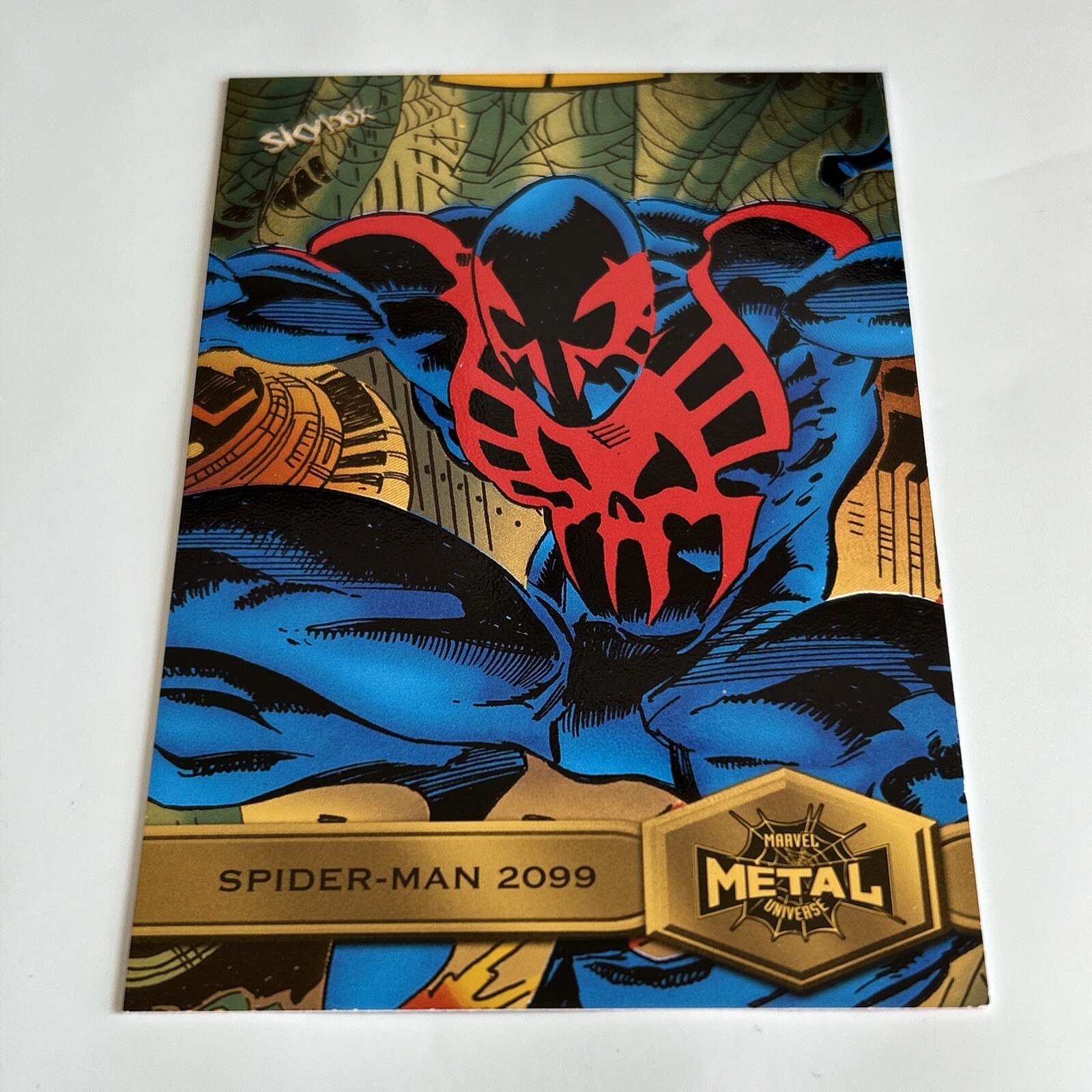 2022 Marvel Metal Spider-Man GOLD Light FX #184 RARE High Series Spider-Man 2099