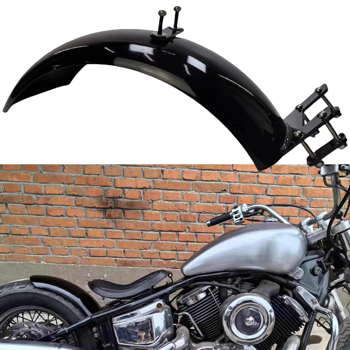 1 Set Black Rear Fender Mudguard For Yamaha Dragstar 1100 XVS1100