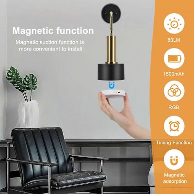 MeoYlaery Battery Operated Wall Lights Set Of Two,Rechargeable