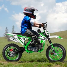 49cc 2 Stroke Kids Mini Pocket Dirt Bike Gas Powered Off Road Motorcycle, Green