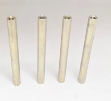 Aluminum threaded Spacers/Standoffs, 8/32, 2-1/2" Long: 4/Lot: HH Smith 8372