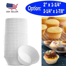 White Cupcake Muffin Liners, Baking Cups, Food Grade Cupcake Liners
