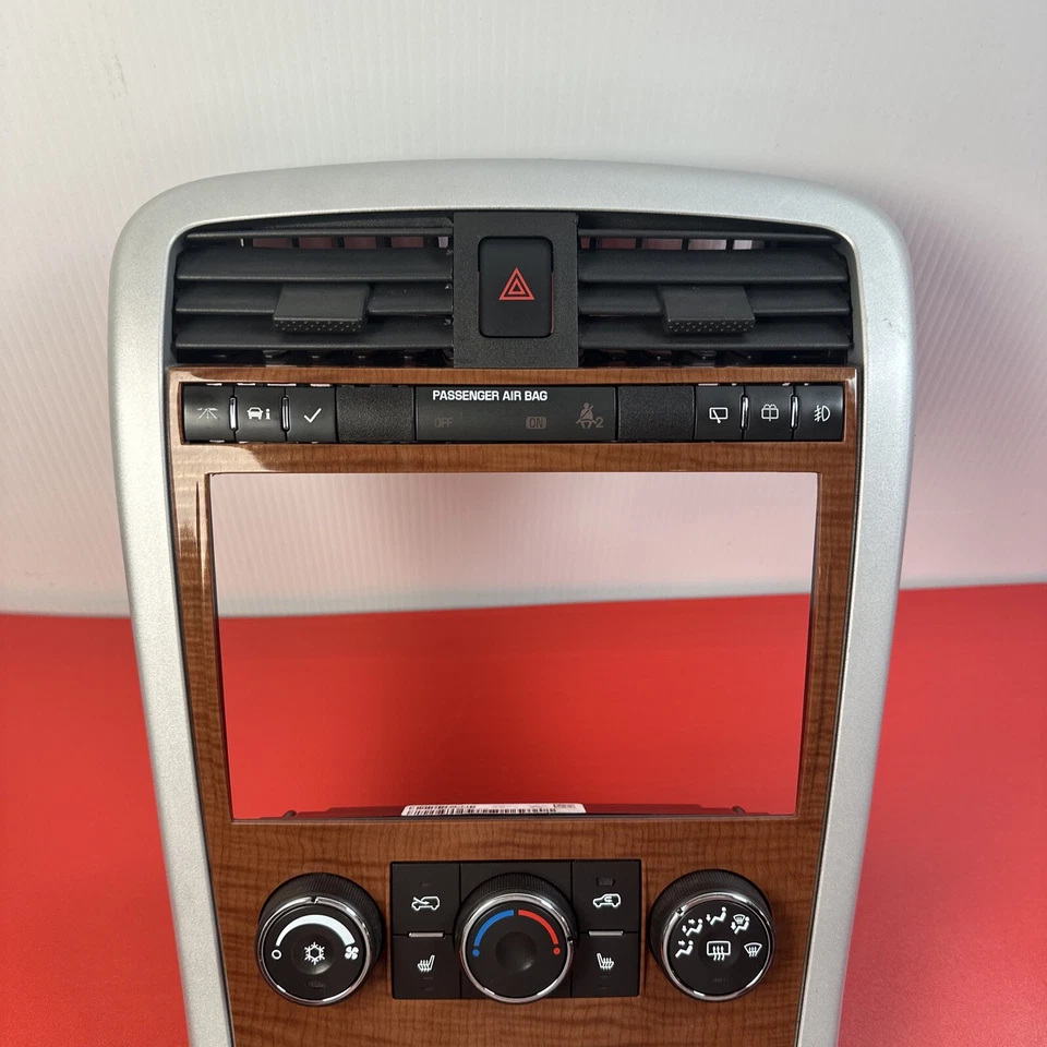 Chevy Equinox 2007-2009 radio tablero bisel ventilación climática AKK73376 OEM Woodgrane Foto 2 de 4